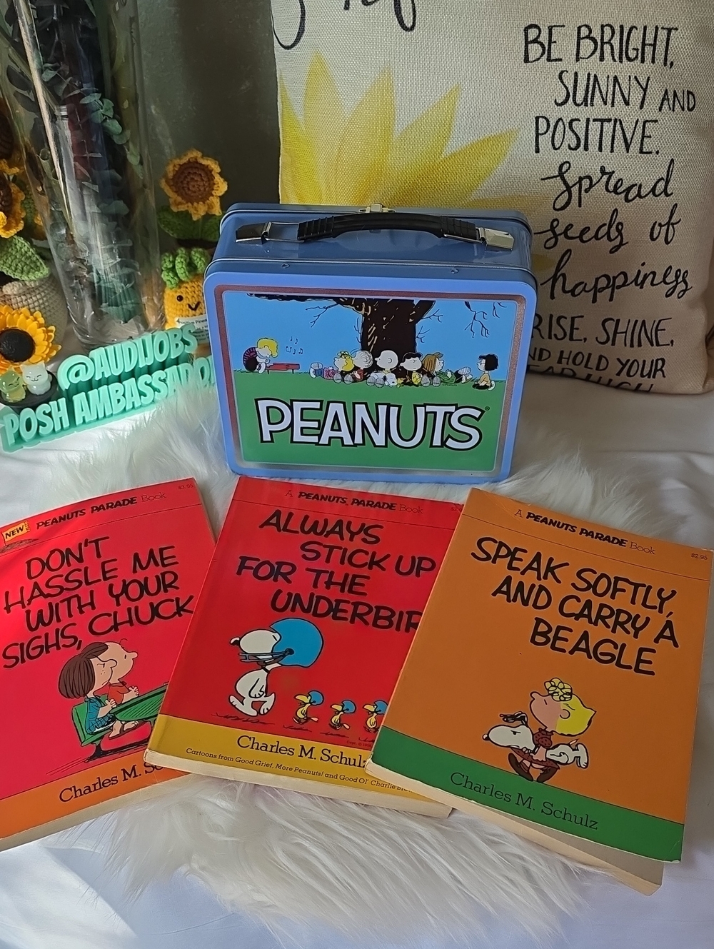 Peanuts  4 Pc SET - 1 Classic Metal Lunchbox and 3 Vintage Peanuts Parade Books